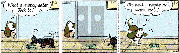 Fred Basset on Monday January 2, 2017 Comic Strip