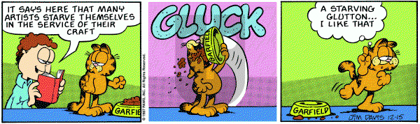 Garfield on Tuesday December 15, 1987 Comic Strip