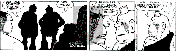 Alley Oop on Thursday February 21, 2002 Comic Strip