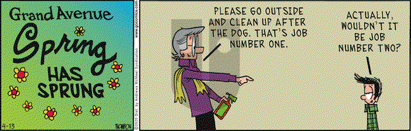 Grand Avenue on Monday April 13, 2020 Comic Strip
