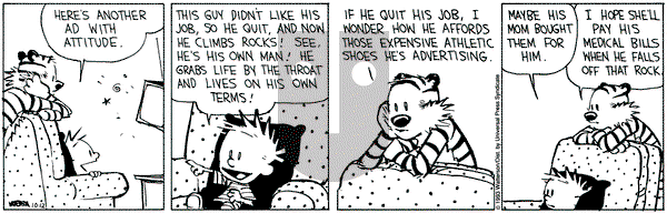 Calvin and Hobbes on Tuesday October 12, 1993 Comic Strip