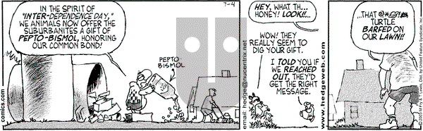 Over the Hedge on Friday July 4, 2003 Comic Strip
