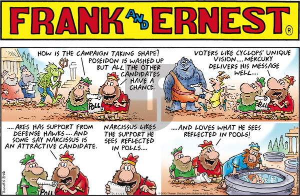 Frank and Ernest on Sunday August 16, 2015 Comic Strip