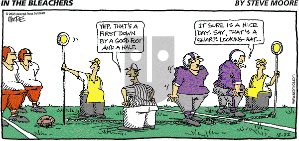 In the Bleachers on Monday December 23, 2002 Comic Strip