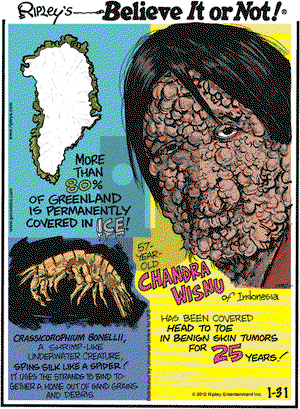 Ripley's Believe It or Not on Tuesday January 31, 2012 Comic Strip