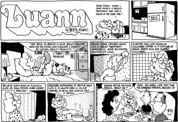 Luann on Sunday May 5, 1991 Comic Strip