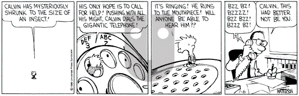 Calvin and Hobbes on Monday January 6, 1992 Comic Strip