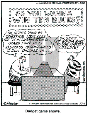 Close to Home on Friday October 1, 1999 Comic Strip