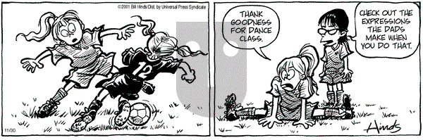 Cleats on Friday November 30, 2001 Comic Strip