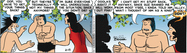 Alley Oop on Thursday February 15, 2018 Comic Strip