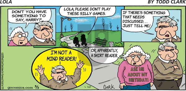 Lola on Sunday March 3, 2013 Comic Strip