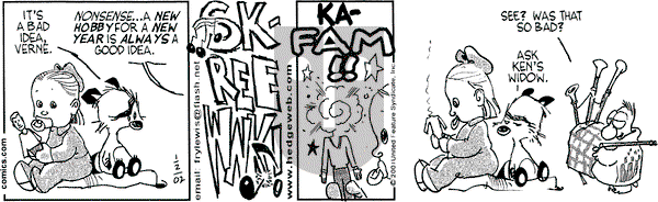 Over the Hedge on Wednesday January 2, 2002 Comic Strip