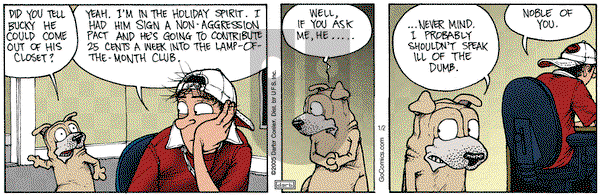 Get Fuzzy on Thursday January 2, 2014 Comic Strip