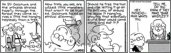 FoxTrot on Thursday July 18, 1991 Comic Strip