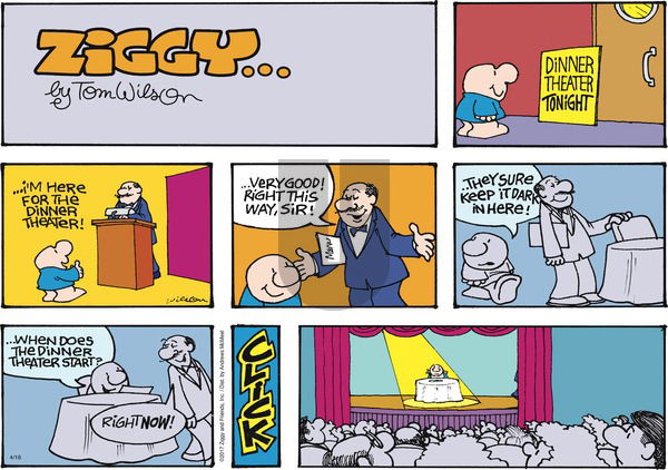 Ziggy on Sunday April 16, 2017 Comic Strip