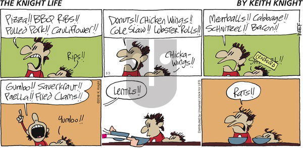 The Knight Life on Sunday January 3, 2016 Comic Strip