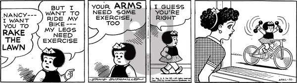 Nancy - Sunday April 10, 1955 Comic Strip