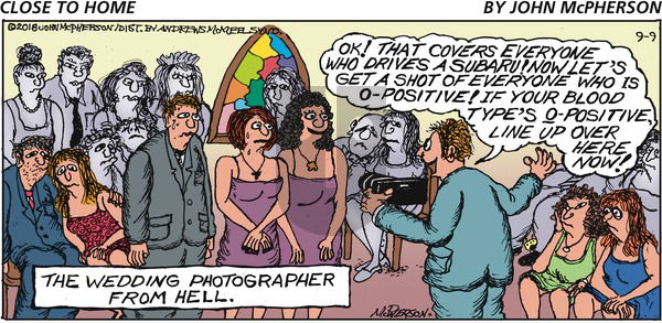 Close to Home on Sunday September 9, 2018 Comic Strip