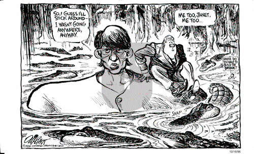 Pat Oliphant on Monday December 16, 1996 Comic Strip