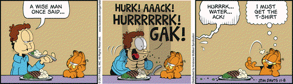 Garfield on Wednesday November 8, 2017 Comic Strip