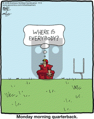 In the Bleachers on Monday November 5, 2018 Comic Strip