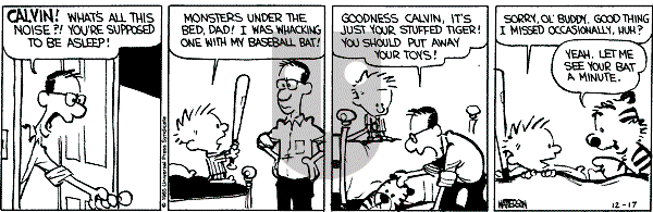 Calvin and Hobbes - Tuesday December 17, 1985 Comic Strip
