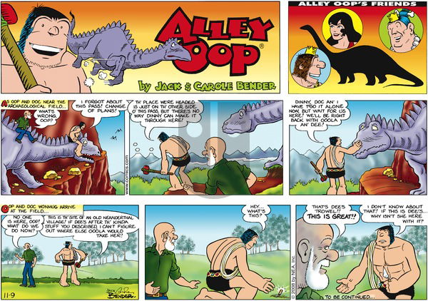 Alley Oop on Sunday November 9, 2008 Comic Strip