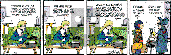 Doonesbury on Thursday April 23, 2015 Comic Strip