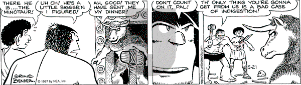 Alley Oop on Wednesday May 21, 1997 Comic Strip