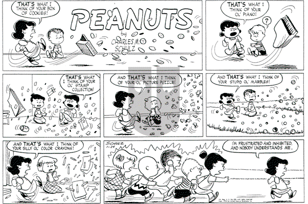 Peanuts - Sunday January 24, 1954 Comic Strip