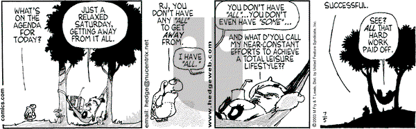 Over the Hedge on Saturday July 5, 2003 Comic Strip