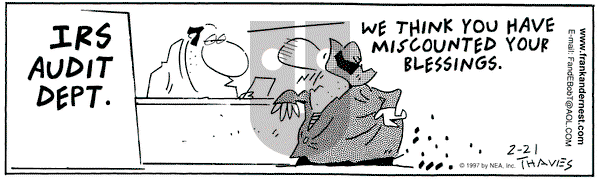 Frank and Ernest on Friday February 21, 1997 Comic Strip