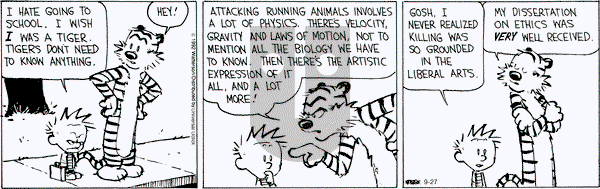 Calvin and Hobbes - Thursday September 27, 2012 Comic Strip