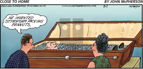 Close to Home on Sunday August 2, 2015 Comic Strip