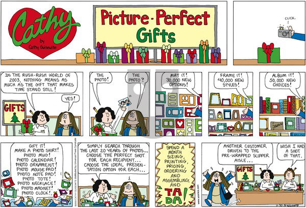 Cathy Classics on Sunday November 30, 2003 Comic Strip