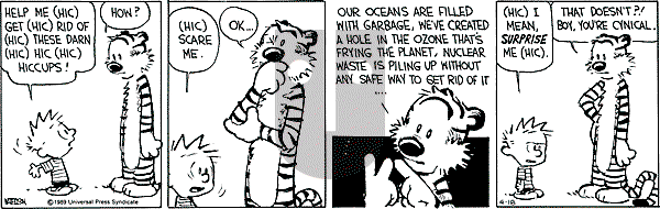 Calvin and Hobbes - Tuesday April 18, 1989 Comic Strip
