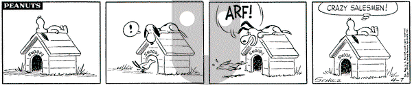 Peanuts - Tuesday April 7, 1959 Comic Strip