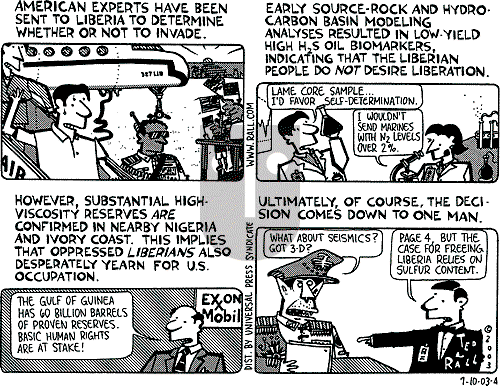 Ted Rall on Thursday July 10, 2003 Comic Strip