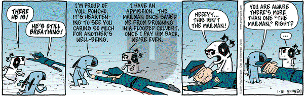 Pooch Cafe on Friday January 31, 2014 Comic Strip