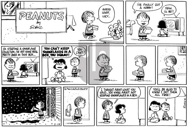 Peanuts on Sunday February 28, 1960 Comic Strip
