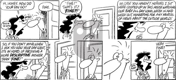 Baby Blues on Sunday December 2, 1990 Comic Strip