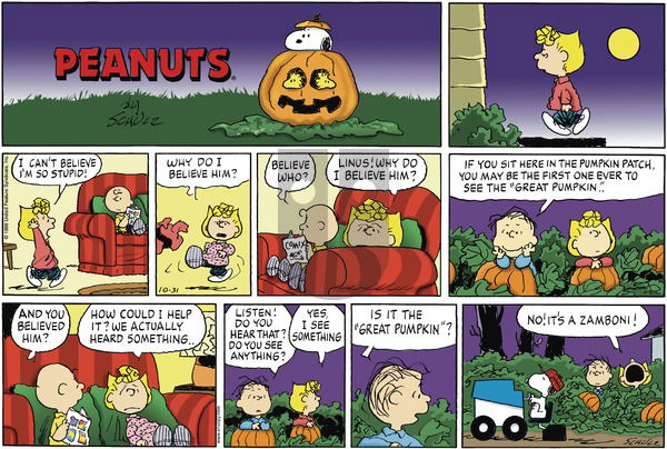 Peanuts on Sunday October 31, 1999 Comic Strip