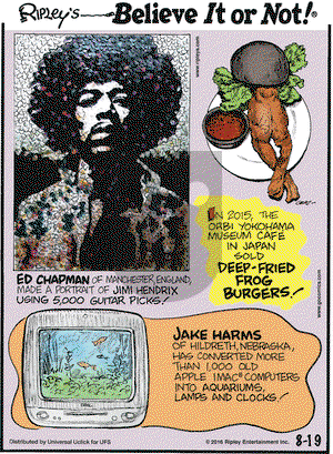 Ripley's Believe It or Not - Friday August 19, 2016 Comic Strip