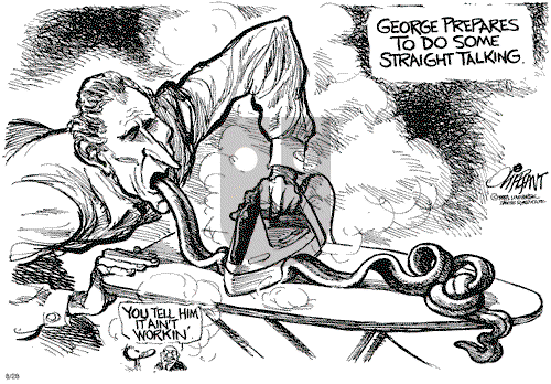 Pat Oliphant on Monday August 28, 2000 Comic Strip