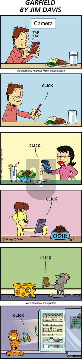 Garfield on Sunday March 26, 2017 Comic Strip