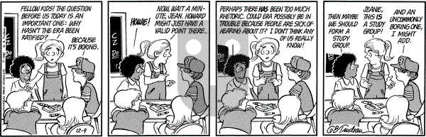 Doonesbury on Wednesday December 9, 1981 Comic Strip