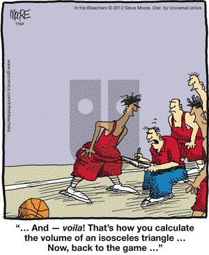 In the Bleachers on Monday January 30, 2012 Comic Strip