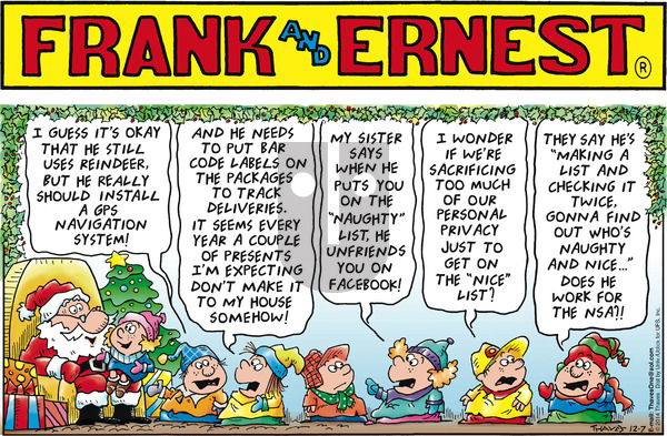 Frank and Ernest on Sunday December 7, 2014 Comic Strip