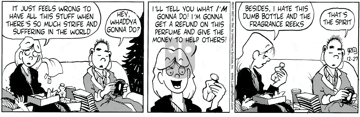 Luann - Thursday December 27, 2001 Comic Strip