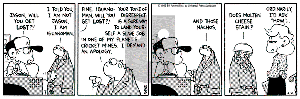 FoxTrot - Thursday February 2, 1995 Comic Strip